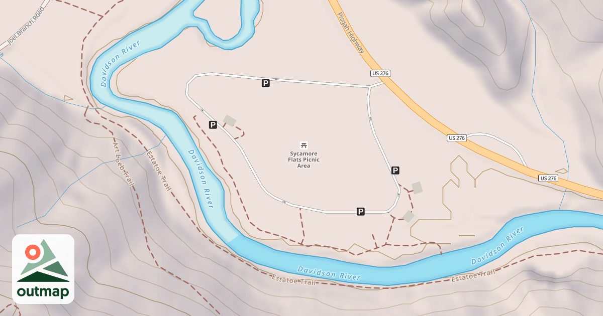 Map of SYCAMORE FLATS REC AREA
