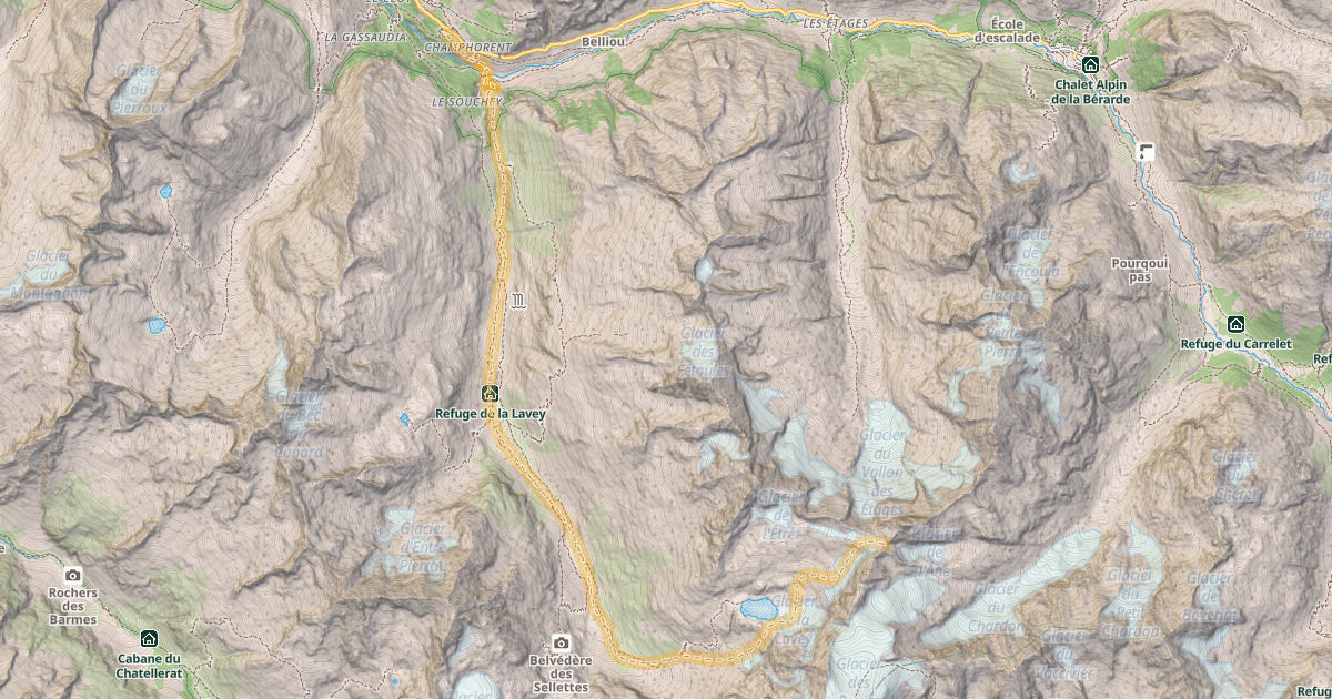 Map preview of Col de la Lavey — Champhorent