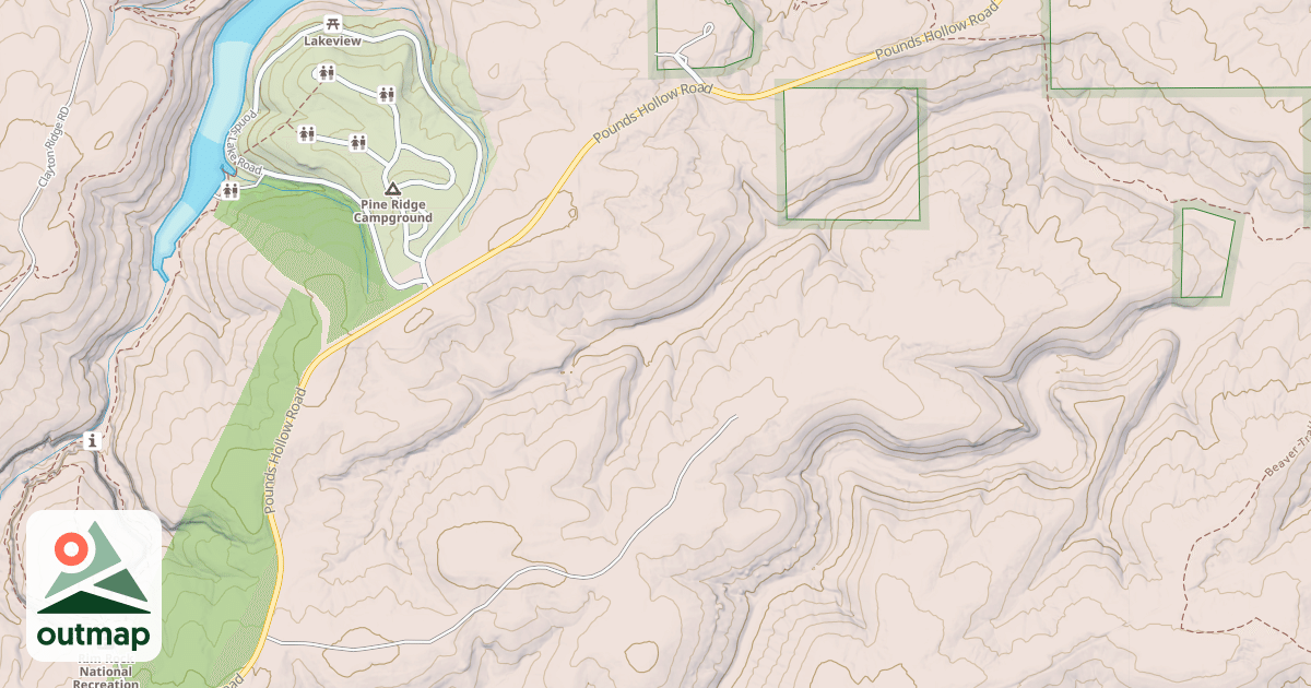 Map of BEAVER CR N FK SPUR