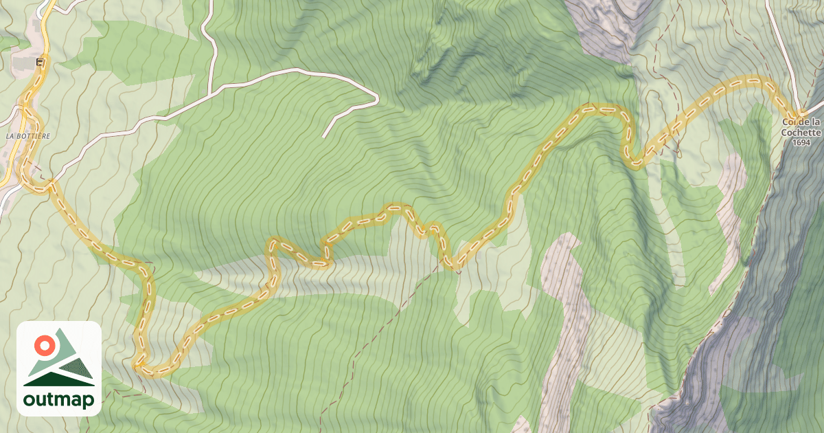 Map of Col de la Cochette — Arvey
