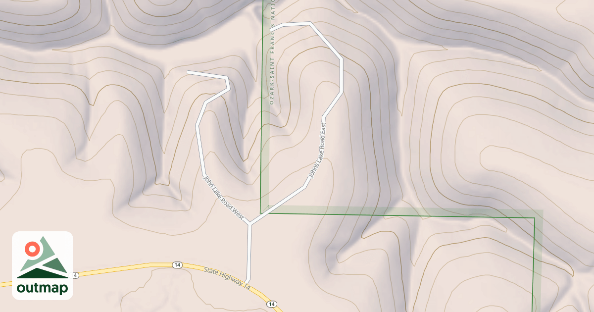 Map of USFS Motor Vehicle Use Map Roads {DC62EACA-9A9E-4B67-BF59-E0205707F78D}