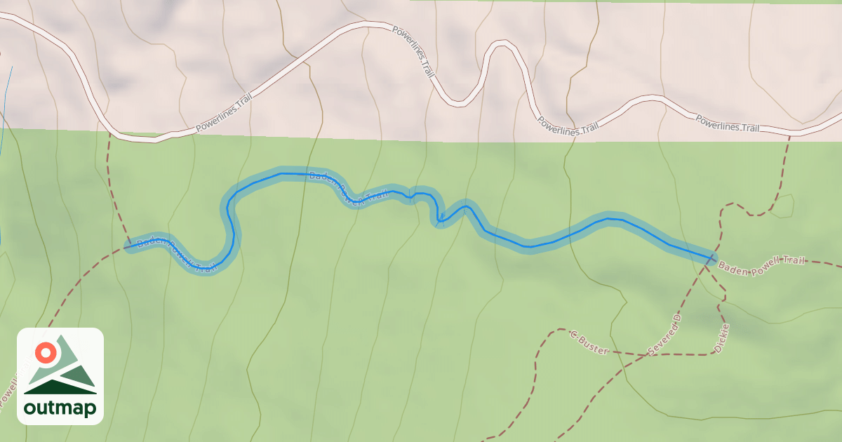 Map of Baden Powell Trail