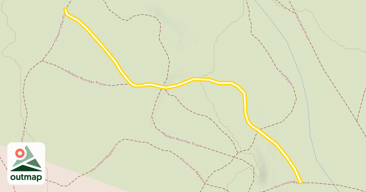 Map of Rabbit Run Ski Trail