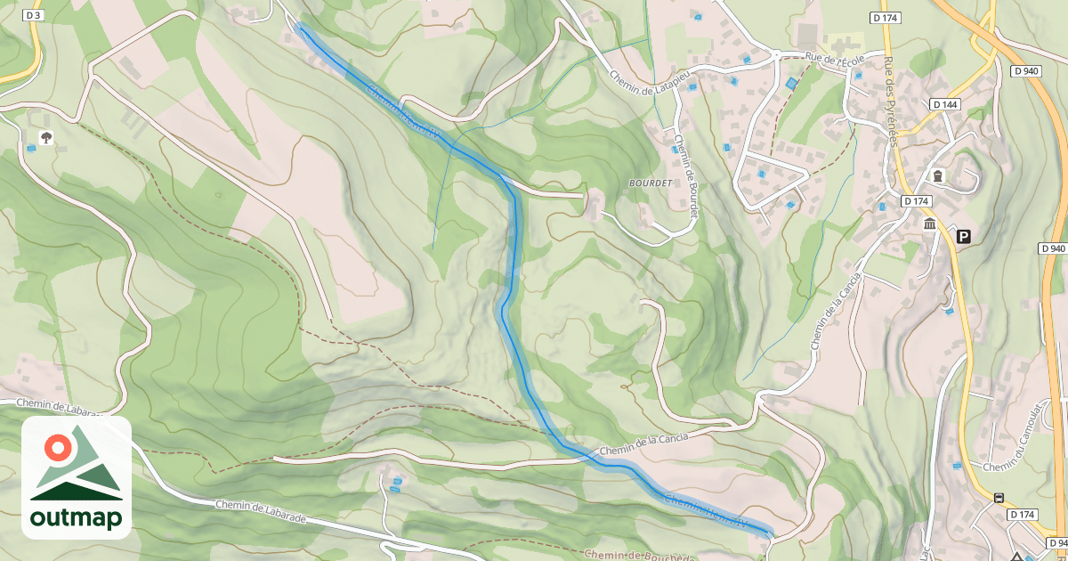 Map of Chemin Henri IV