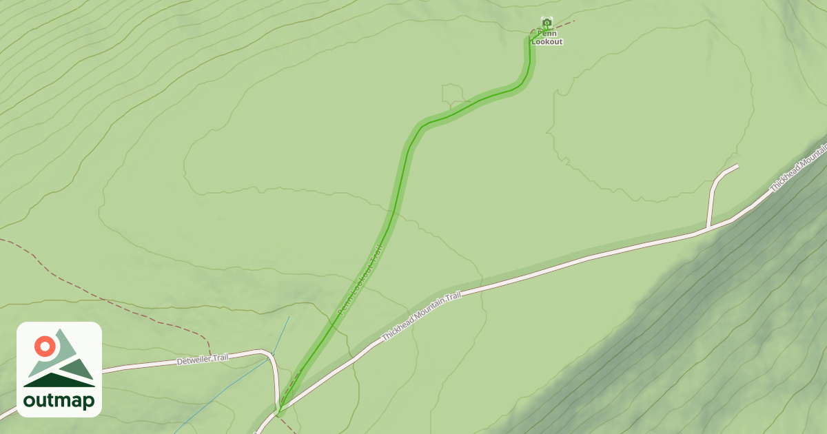 Map of Penn Lookout Trail