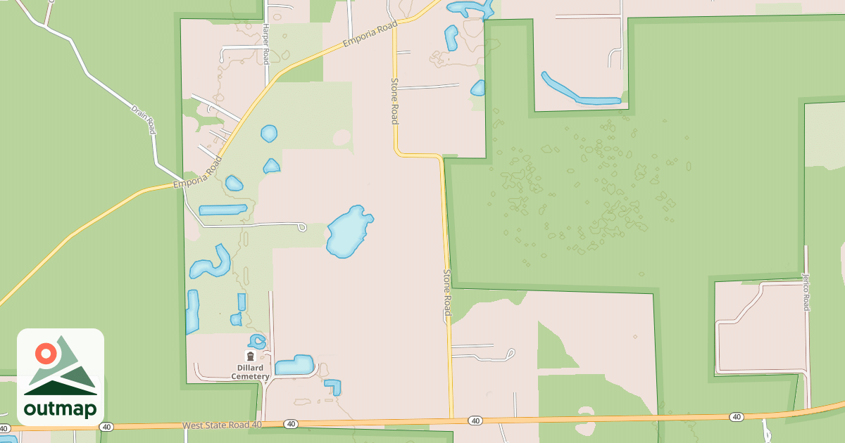 Map of Lake George State Forest Trail