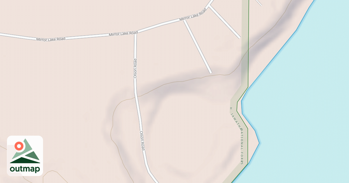 Map of MIRROR LAKE SPUR AA