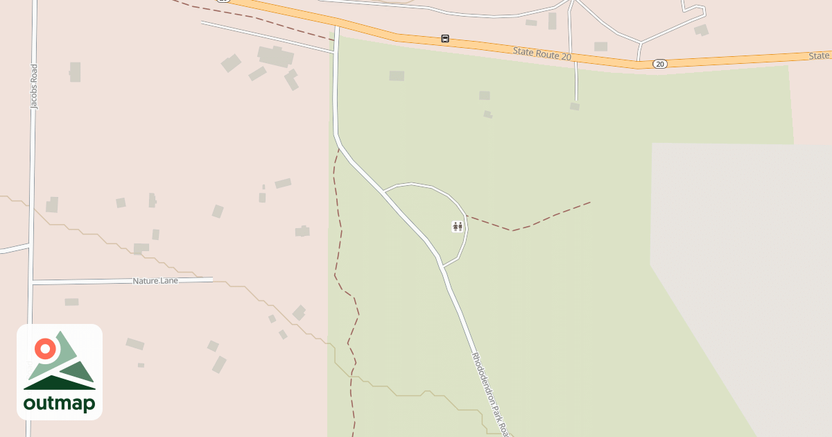 Map of Rhododendron Park Entrance Road