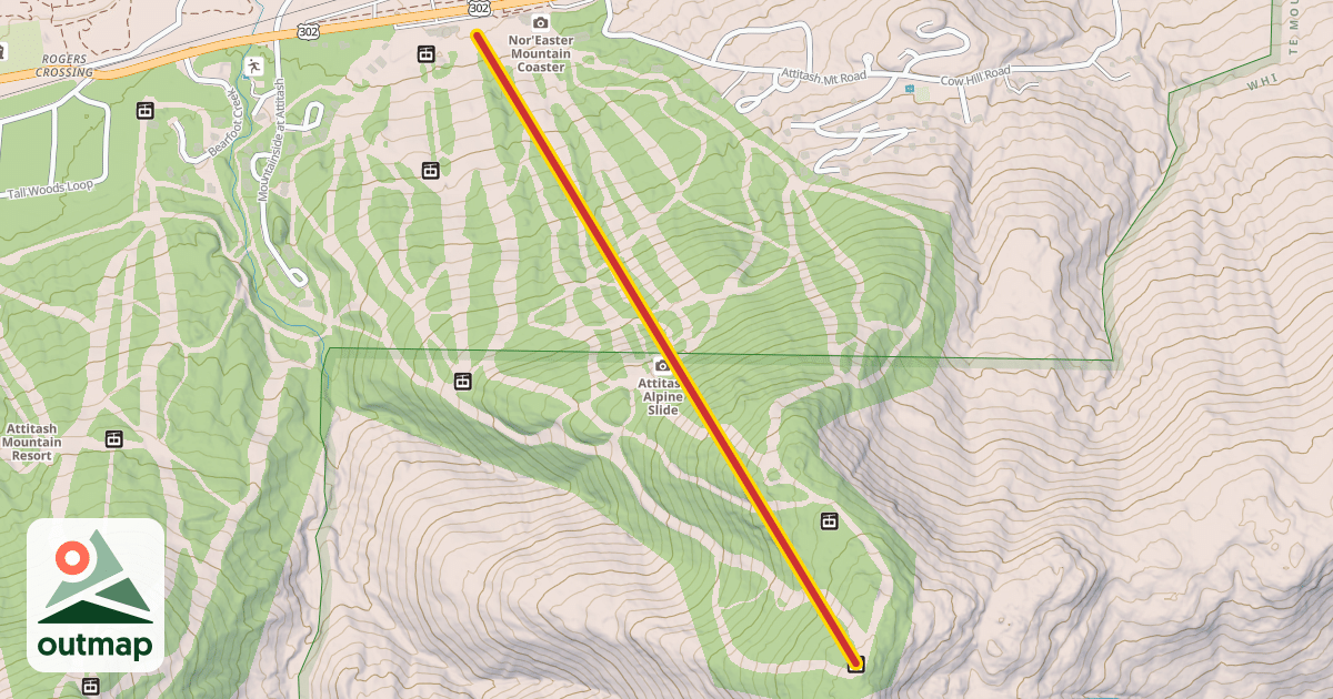 Map of The Mountaineer
