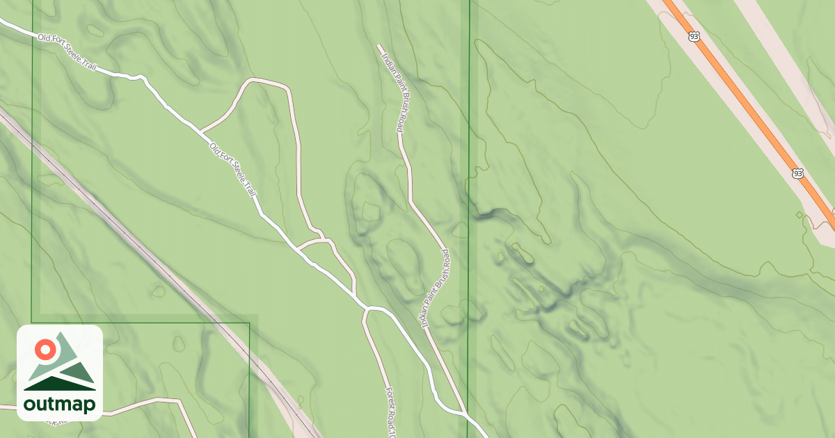 Map of INDIAN PAINT BRUSH