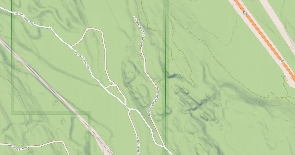 Map preview of INDIAN PAINT BRUSH