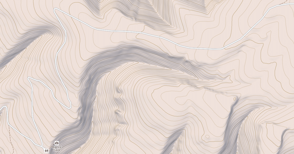 Map preview of PRYOR MOUNTAIN ROAD