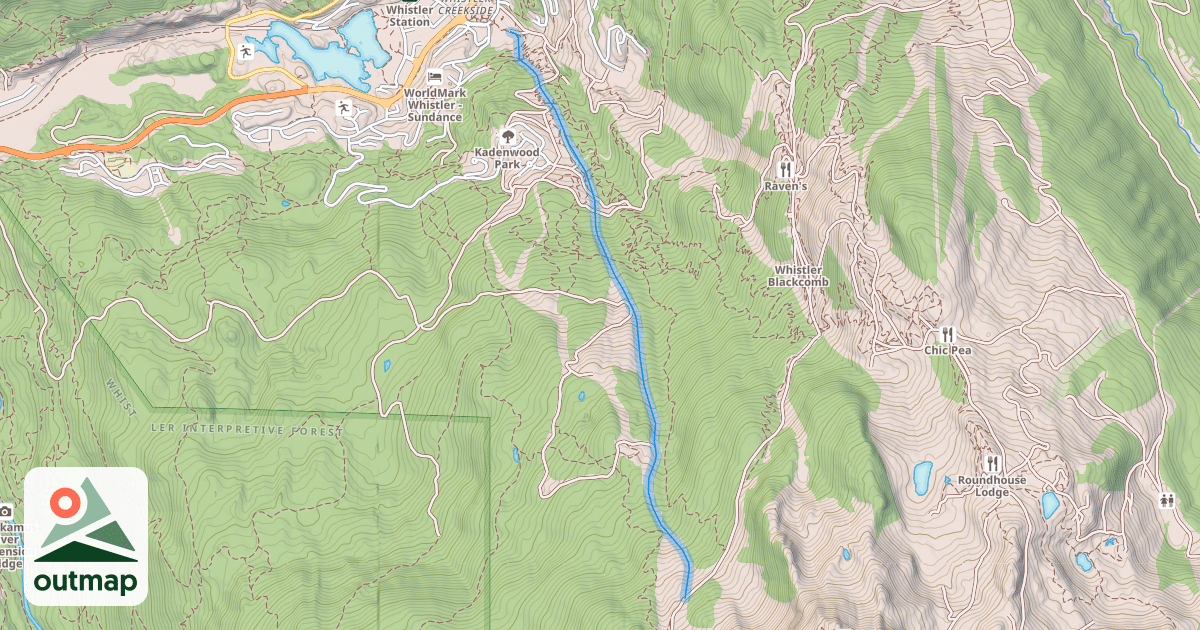 Map of Peak to Creek - Lower