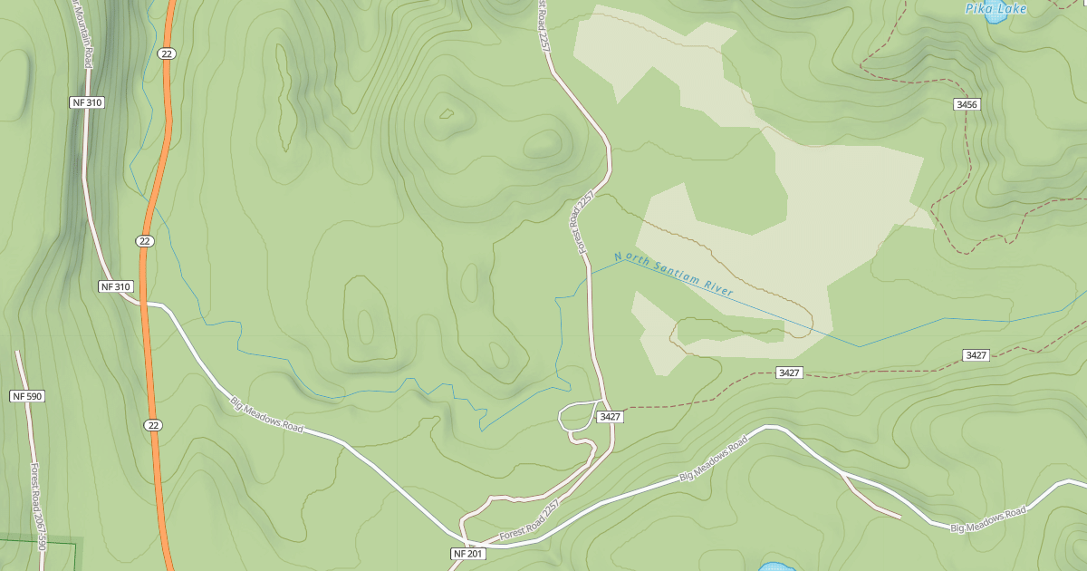 Map preview of HORN CREEK ROAD