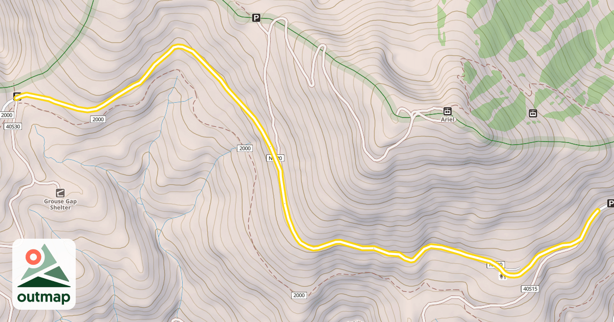 Map of Forest Road 20