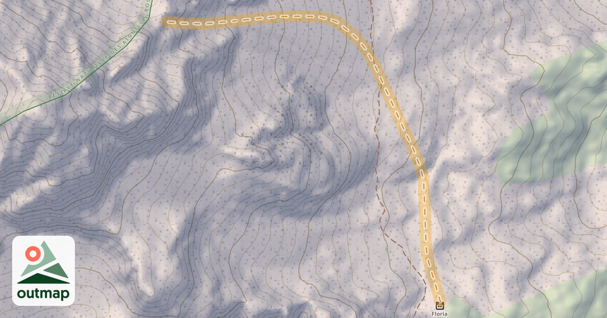 Map of Col des Aiguilles Crochues — Téléski de la Floria