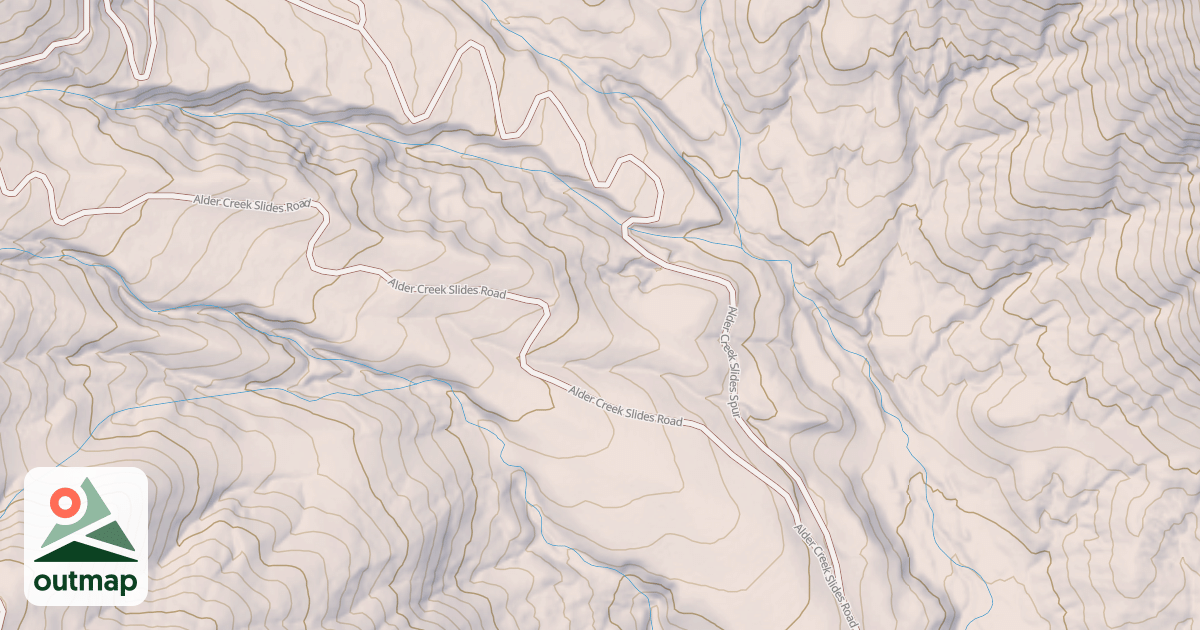 Map of ALDER CREEK SLIDES