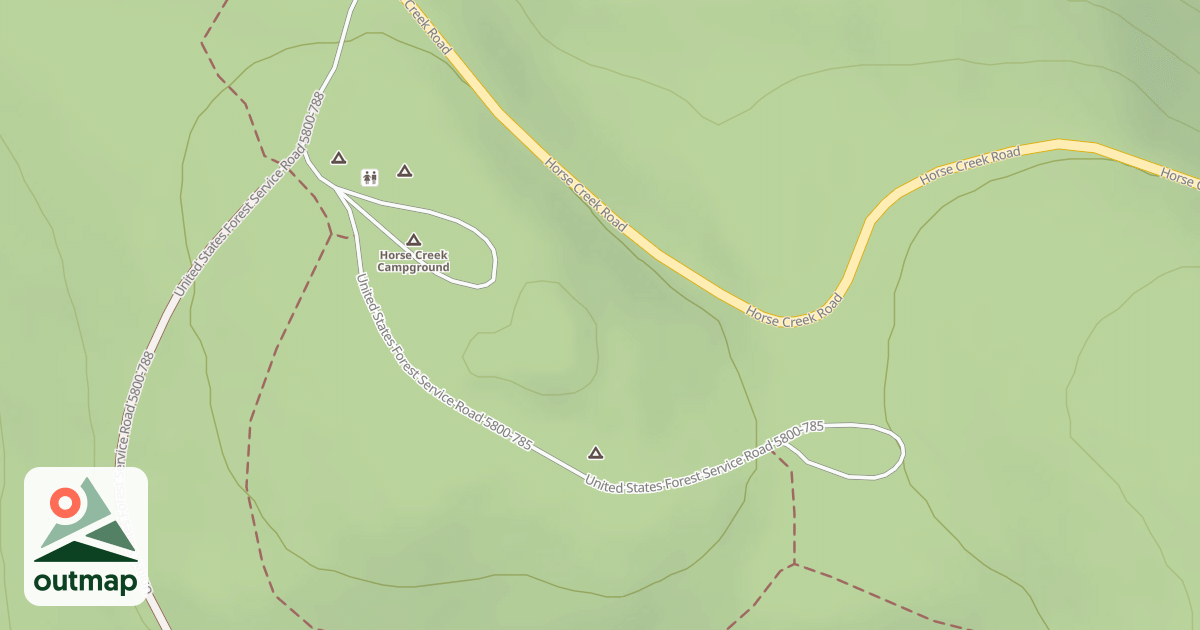 Map of COAST HORSE TRAILHEAD