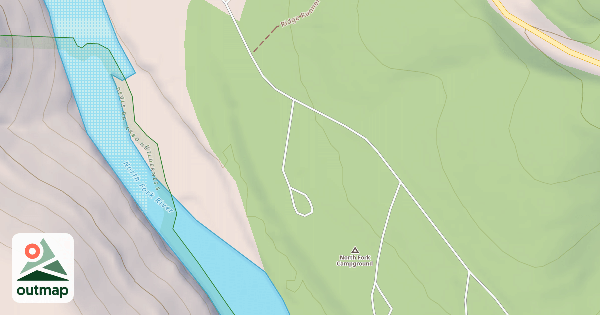 Map of NORTH FORK DOGWOOD LOOP
