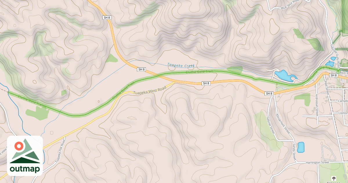 Map of Clutha Gold Trail