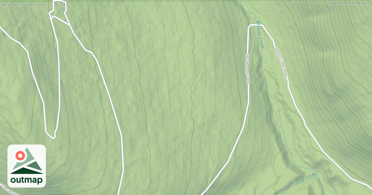 Map of HALL MOUNTAIN C