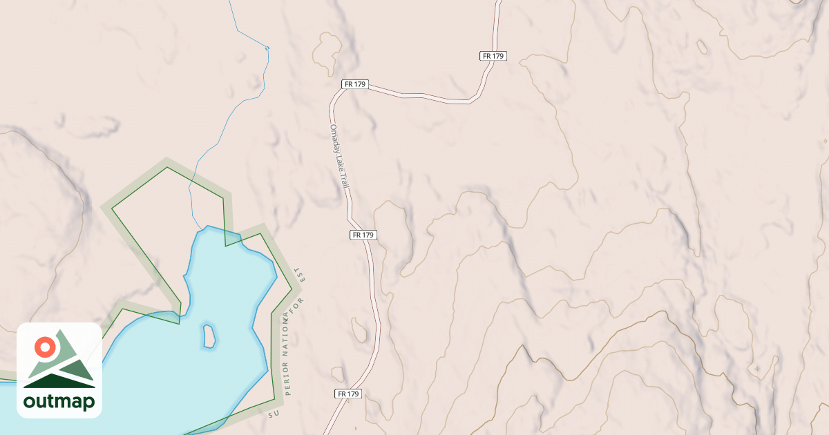 Map of Omaday Lake