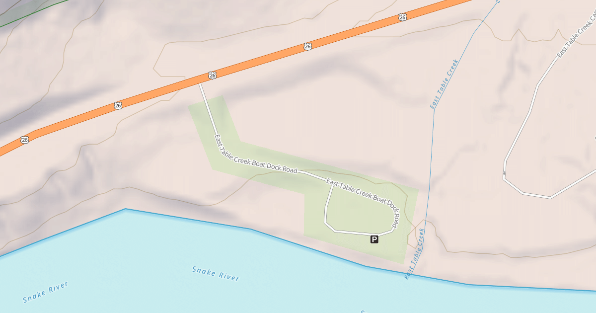 Map preview of EAST TABLE CREEK BOAT DOCK