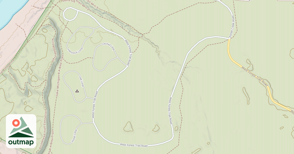 Map of LAKE MICHIGAN REC AREA CG