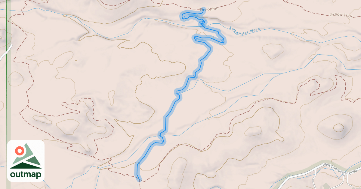 Map of Ocotillo Hill Trail