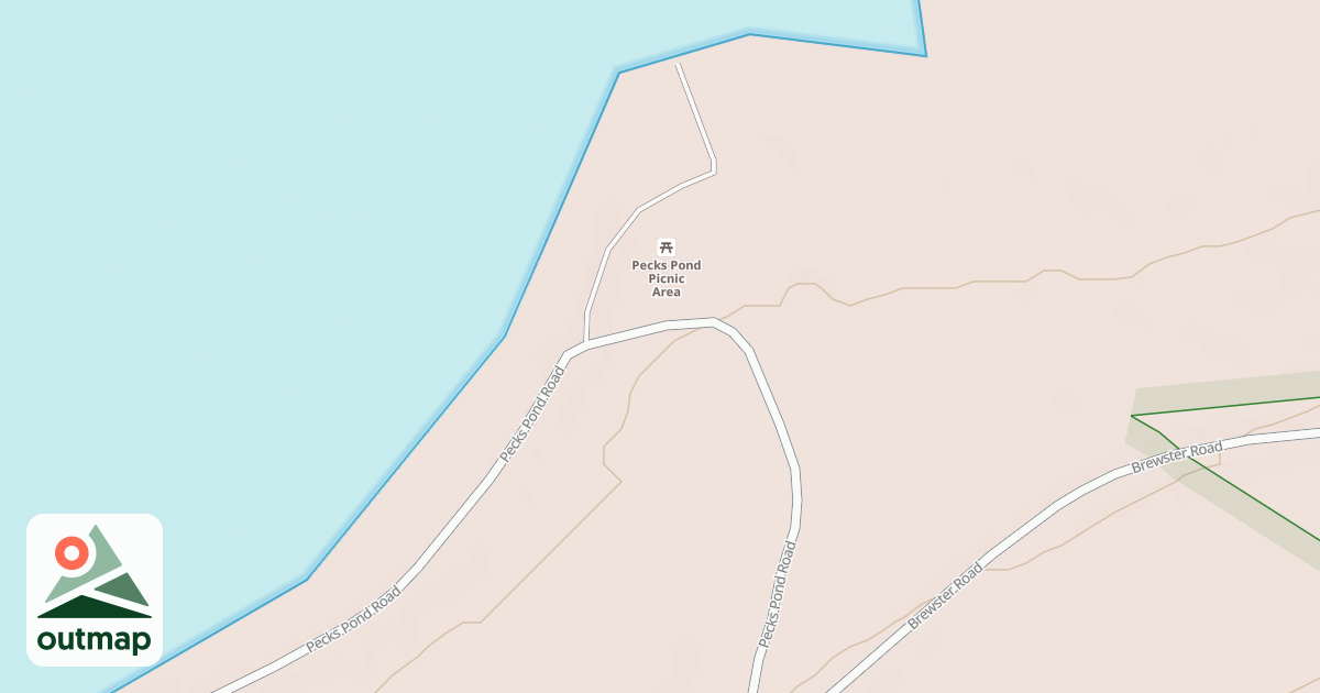 Map of Edgemere-Pecks Pond - Snowmobile Trails