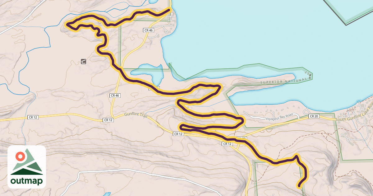 Map of Border Route Trail