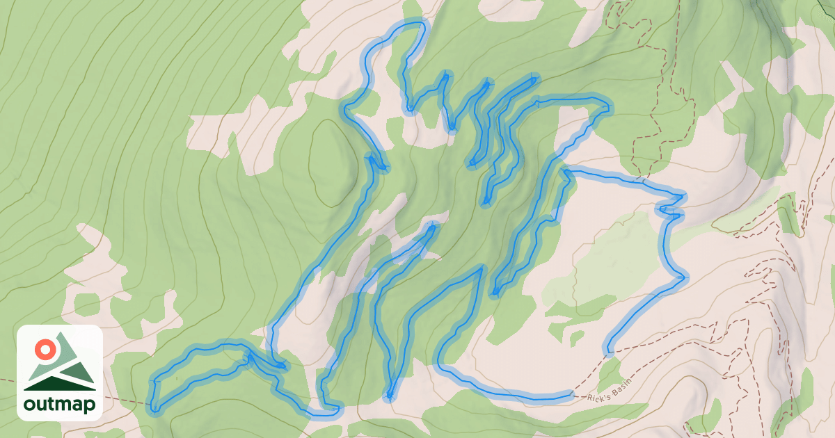 Map of Quakie Ridge