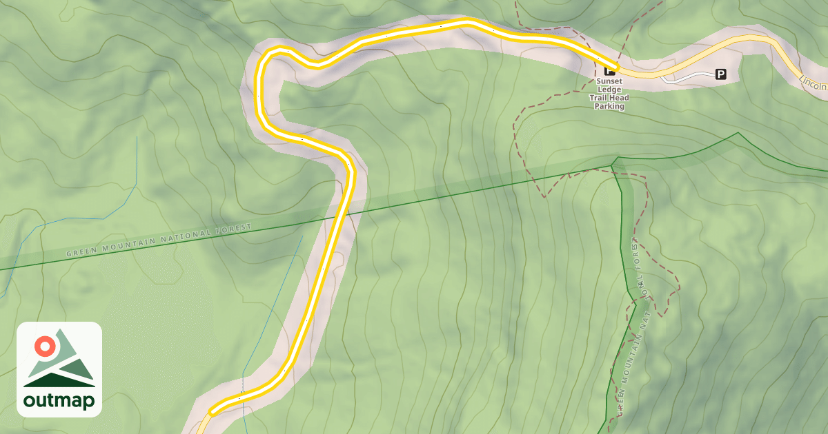 Map of Lincoln Gap Road