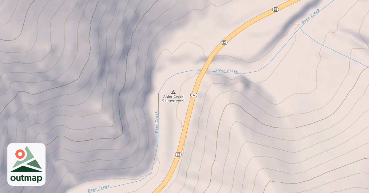 Map of ALDER CREEK CG