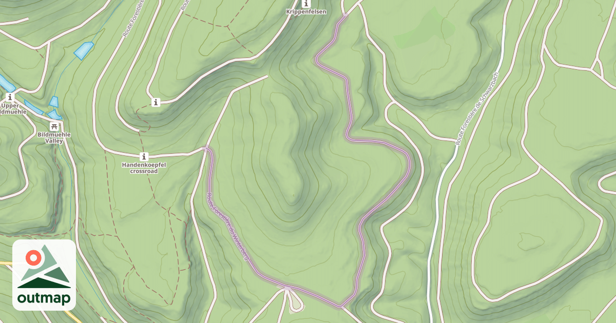 Map of Route Forestière du Winterberg