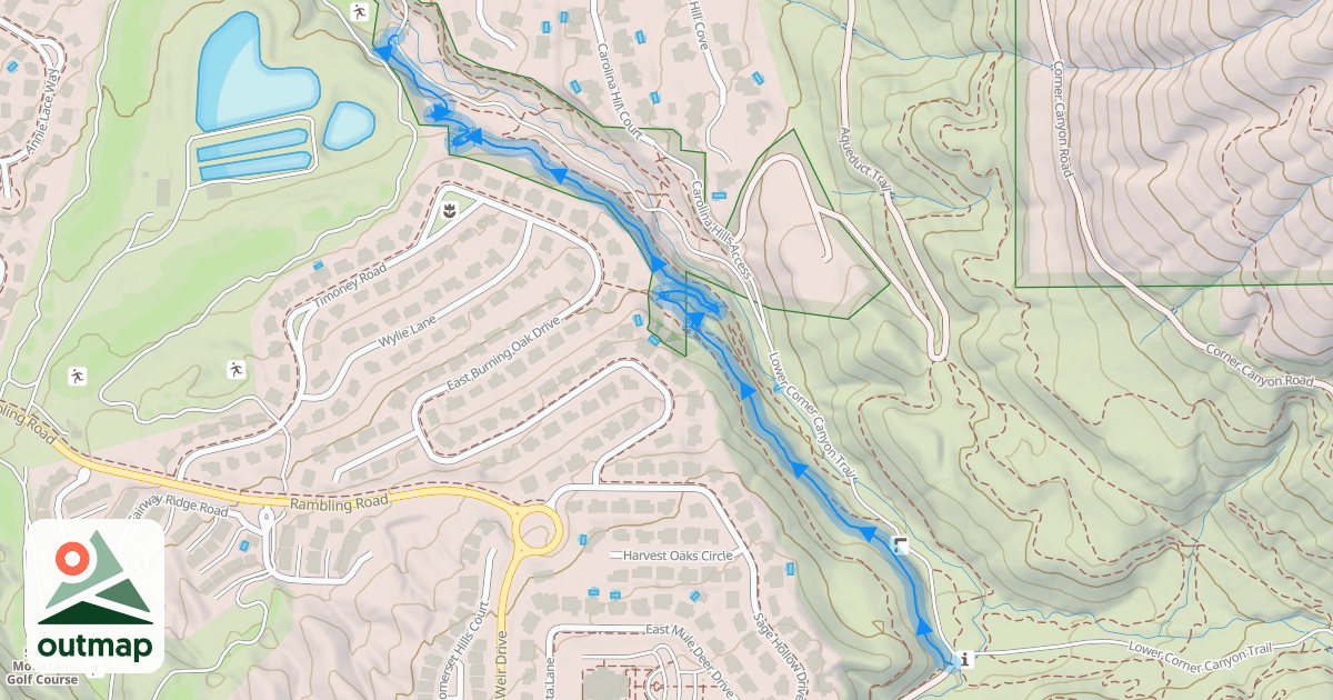 Map of Rush Trail - Limelight Section