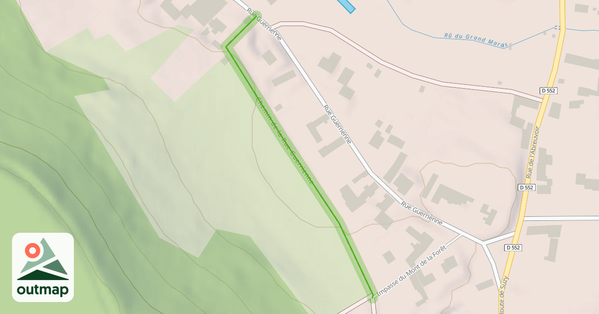 Map of Chemin de la Rue Guerrienne