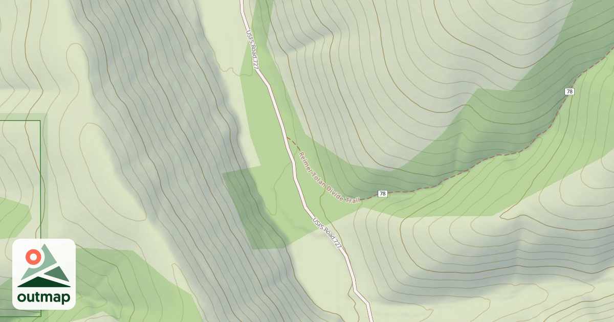 Map of (FDR) REIMEL CREEK