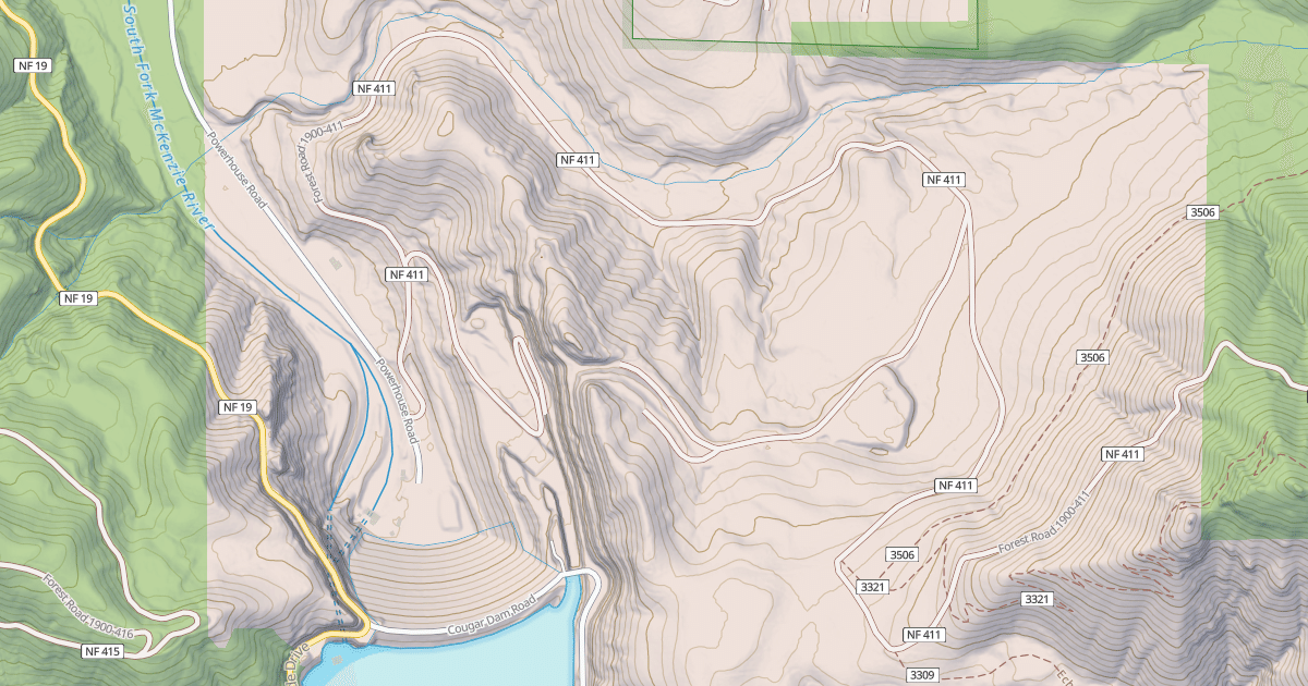 Map preview of COUGAR CR.