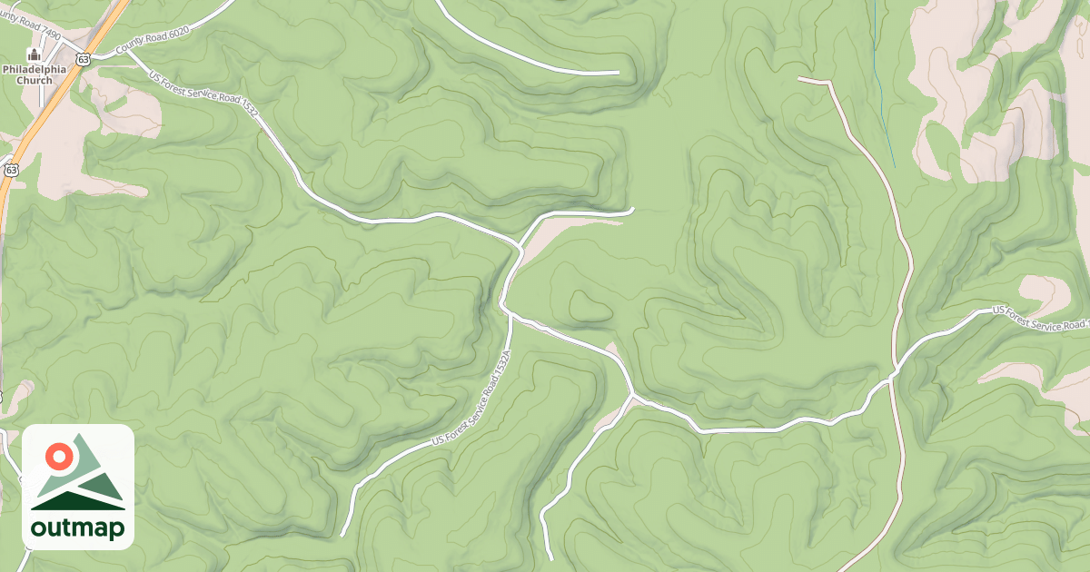 Map of KITCHENS HOLLOW