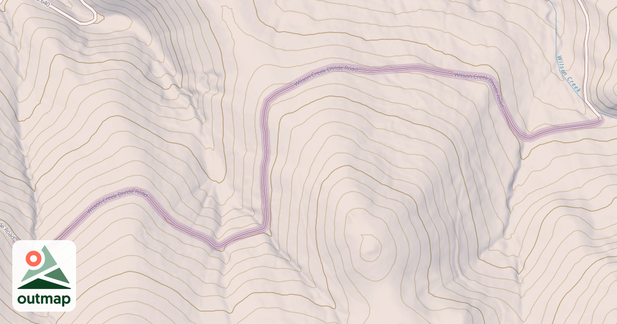 Map of Wilson Creek Divide Road