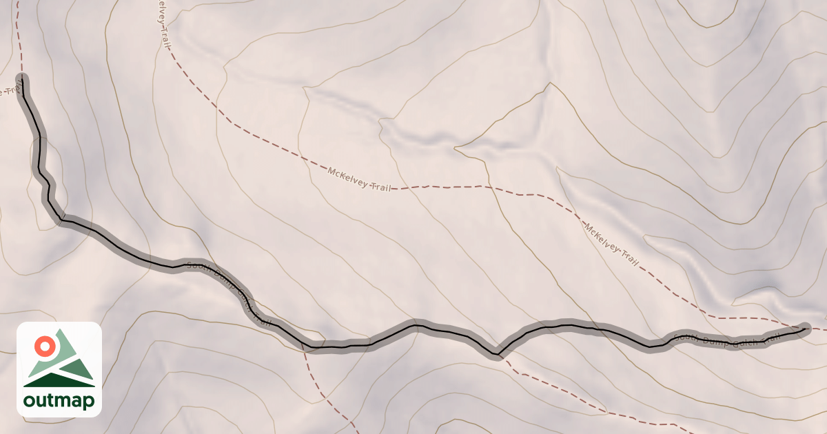 Map of South Dump Gulch Trail