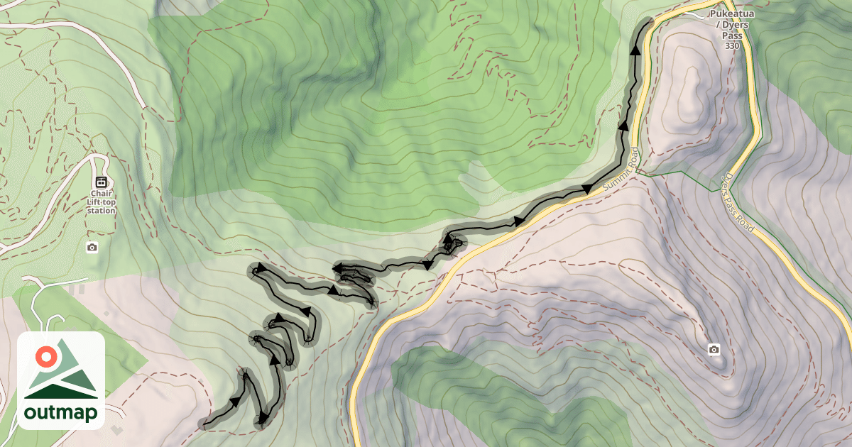 Map of Flying Nun MTB Track