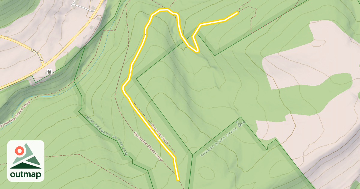 Map of Dog Leg Trail