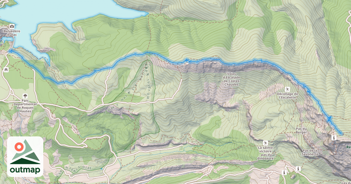 Map of Sentier Imoucha - Tracé bleu