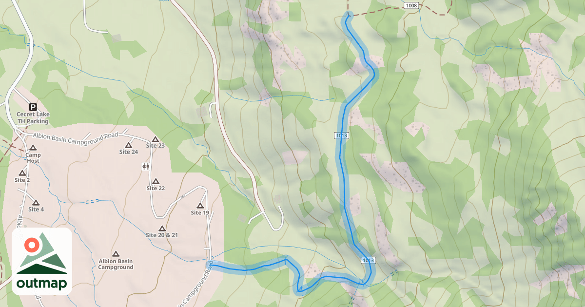 Map of Albion Campground - Catherine Link Trail