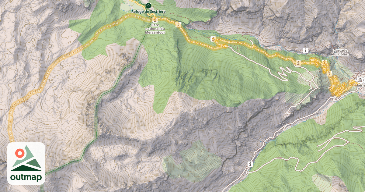 Map of La Tête Ronde — Saint-Dalmas-le-Selvage