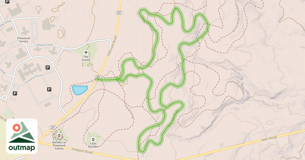 Map of Oak Hill Trail