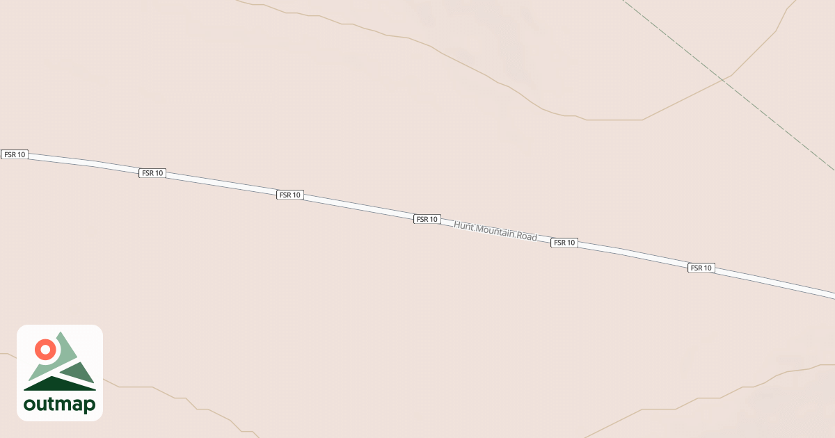 Map of HUNT MOUNTAIN