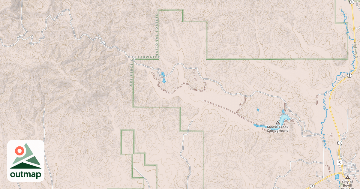 Map of MOOSE CREEK